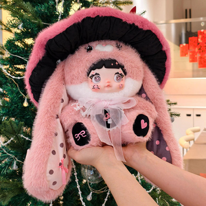 ตุ๊กตา400% nommi ของแท้100% ตุ๊กตากระต่ายทำด้วยมือของสะสมทันสมัยสำหรับเด็กผู้หญิงหมวกเห็ด nommi - Product Image 1