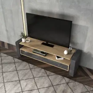 MAXINE design personalizado moderno sala de estar mobiliário antigo rústico metal industrial de madeira tv gabinete stand