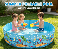 Mart Outdoor PVC Kinder-Spa-Pool Aufblasbarer Umweltfreundlicher Faltbarer Tragbarer Runder Pool 80cm 120cm 160cm