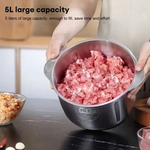 Electric Meat Mincer Grinder Stainless Steel <strong>Chopper</strong> 5L Food Processor Garlic Mud Maker Blender Large Capacity Kitchen Utensils - Product Image 5