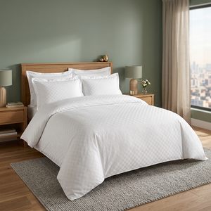 Prix d'usine, draps en coton satiné 100% biologique 300TC, couleur unie, ensembles de literie, ensemble de draps, linge de lit pour hôtel - Product Image 2