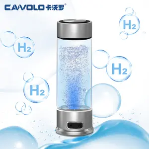 400Ml Glazen Waterstof Rijke Waterfles Usb Opladen Hoge Ppm Waterstof Water Maker Snel Opladen Spe Waterstof Water Generator