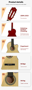 G3902 - Guitarras Clásicas de 6 Cuerdas de Nailon de 39 Pulgadas para Principiantes y Estudiantes - Product Image 4