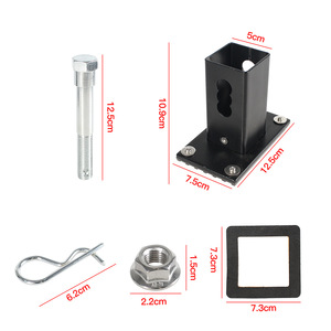 Xuzhong Trailer Hitch <b>Plug</b> Cover Black Steel Square Mouth FPH-1002-BK For <b>Universal</b> Use - Product Image 2