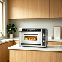 Four de Cuisson Professionnel Compact à Chaudron Unique et 3 Plateaux, Chauffage Infrarouge, pour Hôtels et Restaurants, Fonctionnement Stable