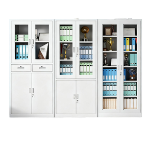 Modernos Armarios Metálicos de Oficina de 5 Niveles con Doble Puerta, Ajustables y con Cerradura, con Llave - Ideales para Escuelas, Gimnasios y Apartamentos - Product Image 1