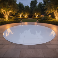 Panneau de sol de danse professionnel, moderne, luxueux, élégant, romantique, simple, 24 pieds x 24 pieds, avec cadre en aluminium blanc brillant, le plus vendu