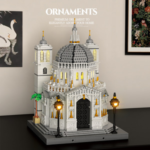 Reobrix Venice Church <b>Plastic</b> Building <b>Blocks</b> 55014 Architectural Model Toy 4270-Piece for Youth DIY Desktop Ornament - Product Image 2