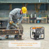 Hwasdan 3,5kW 4-Takt DC Mini Offener Rahmen Benzin-Inverter-Generator mit Automatischem Start und Seilzugstarter