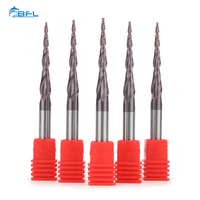 Para brocas de molino de extremo de carburo BFL, fresas de punta de bola cónica, herramientas de corte, control CNC, soporte personalizado ODM y OEM