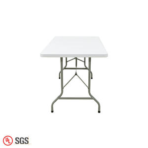 Table pliante en plastique blanche de 6 pieds à prix bon marché Table pliante d'hôtel extérieur portable pour fête de mariage - Product Image 2