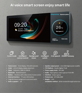 Interruptor de Pared Inteligente KLASS ZIGBEE Compatible con <span class=keywords><strong>Google</strong></span> Smart Life, Control de Hogar Inteligente, Pantalla de Control Central Multifunción de Vidrio de 6 Pulgadas, 250V - Product Image 2