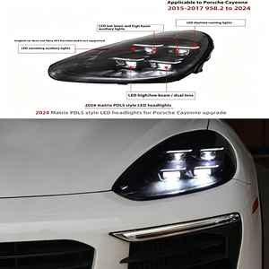 Phares à matrice LED améliorés 25 LED pour Porsche <span class=keywords><strong>Cayenne</strong></span> 958.2 2015 2016 2017 <span class=keywords><strong>2018</strong></span>, ensemble d'éclairage avant - Product Image 2