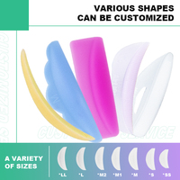 Almohadillas de silicona suave antideslizantes de color rosa para pestañas, rizador de pestañas, protector transparente para lifting de pestañas, almohadillas de gel de silicona OEM