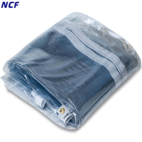 Oeillets en laiton robustes Ncf, bâche imperméable transparente de 14 mil, rouleau de bâche en vinyle transparent PVC 12x12