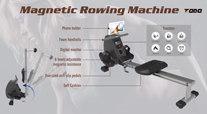 Entraînement magnétique de <span class=keywords><strong>cardio</strong></span> de forme physique de <span class=keywords><strong>rameur</strong></span> d'intérieur résistant à l'eau pour l'usage à la maison - Product Image 5
