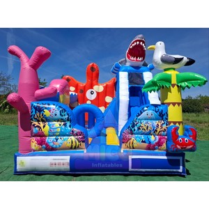 <span class=keywords><strong>Parc</strong></span> de jeux gonflables sur le thème de <span class=keywords><strong>l</strong></span>'océan vibrant avec des créatures marines pour les fêtes de plage et les centres de loisirs aquatiques - Product Image 1