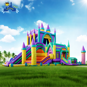 Lilytoys Groothandel Inflat Springen Gigantische Opblaasbare Bounce Huis Commercieel Springkasteel Met Glijbaan Combo - Product Image 1