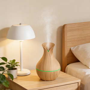 Factory Wholesale Wood Grain Humidifier USB Mini Silent Aroma <b>Diffuser</b> Home Aroma Essential <b>Oil</b> <b>Diffuser</b> Aesthetic Hydr - Product Image 2