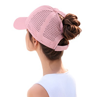 Elegante Gorra de Cola de Caballo para Mujer, para Fitness al Aire Libre y Uso Casual, Gorra de Malla Ajustable para Deportes, Gorra de Béisbol para el Sol