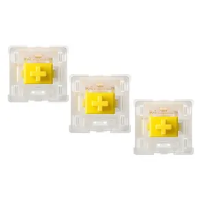 Gateron 2021 x1 interruptor de teclado mecânico, teclado mecânico milky amarelo pro linear de 5 pinos para jogos, novo, KS-3