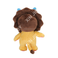 Peluche lion rembourrée en coton PP, peluches lion personnalisables, peluche lion brodée avec OEM ODM