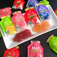 Liuliumei Mei Gelée de Konjac aux bactéries lactiques et à la fraise, surgelée en vrac 500g, collation pour le bureau et les loisirs