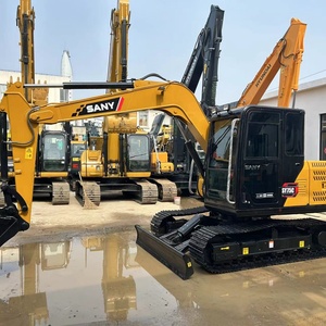 Used Sany75C 7Ton Excavator Digger SY55C SY60C SY65W SY75C SY80U SY95C SY135C SY155U <b>Small</b> Crawler Excavator with Engine Core - Product Image 2
