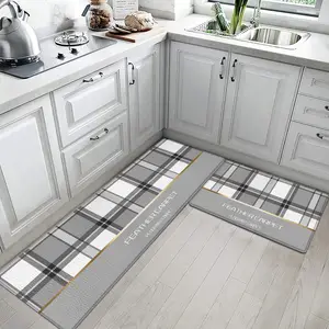 Juego de alfombras de cocina lavables con estampado Digital, juego de alfombras de 2 piezas, juego de corredor, alfombrilla impermeable para puerta de suelo de cocina, alfombrillas de cocina antideslizantes para el hogar