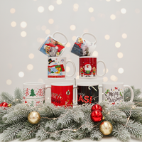 Taza de Café de Cerámica Navideña, Taza para Sublimación, Regalo Navideño para el Hogar y la Oficina