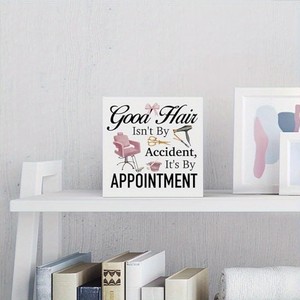 Targa in PVC per Parrucchieri con Scritta 'Il Capello Perfetto Non Si Averneva Così, È un Lavoro di Parieti', Stile Minimalista e Umoristico - Product Image 2