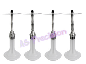 2024 Custom Luxury Fashion Design Detachable Russian Shisha Hookah Set High Quality Glass 304 Stainless Steel New Style Frosted - Product Image 2