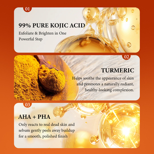 Semprotan Pencerah Kulit Asam Kojic Kunyit Pengelupas Korektor Flek Hitam untuk Semua Jenis Kulit Kecantikan Korea - Product Image 3
