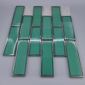 Mosaïque de verre 20x20mm, carrelage mural, <span class=keywords><strong>prix</strong></span> au mètre <span class=keywords><strong>carré</strong></span>, crédence, mosaïque hexagonale pour crédence de salle de bain - Product Image 6
