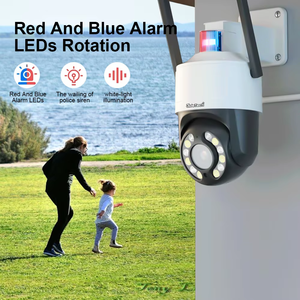 JideTech 8MP 5X Zoom ottico IP telecamera di sicurezza esterna WIFI a due vie Audio di rilevamento umanoide suono allarme 40M IR distanza - Product Image 2