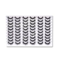 Lot de 30 paires de faux cils 3D en cheveux synthétiques, effet naturel et spectaculaire, styles variés, réutilisables, sans cruauté animale