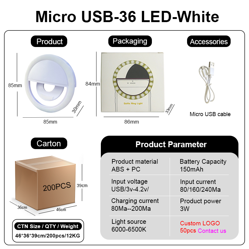 36LED-สีขาว