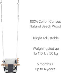 YASN-columpio colgante para bebé, silla de columpio para Patio YEDC002 - Product Image 5