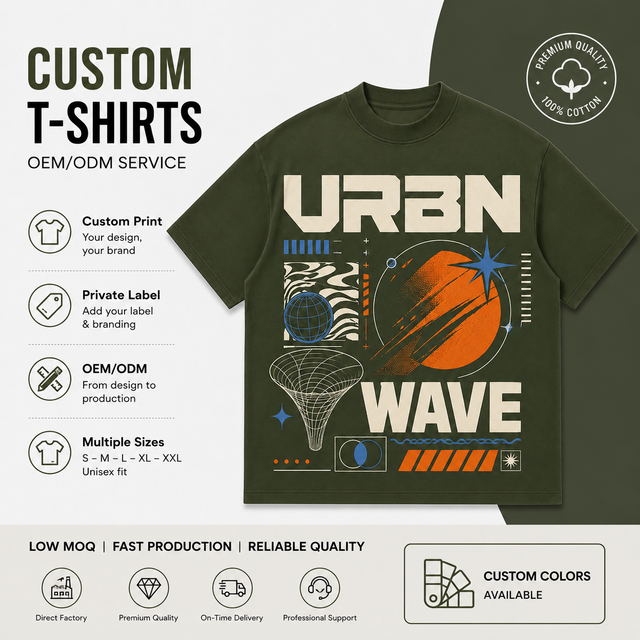 Custom Print Men Oversized Graphic T Shirt 100% Cotton Streetwear Tee Wholesale OEM
