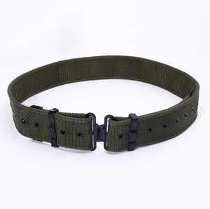 DFB0119 Customized OD 2.5 Inches Width 125cm Tactical Canvas Belts with Breathable Eye Rings Polycotton with <b>Quick</b> Hook <b>Link</b> - Product Image 2