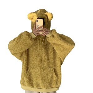 Felpa da Donna con Design Imitazione Orecchie di Orso Carine, Cappuccio Frontale, Autunno Inverno, Taglia Grande, Vestibilità Ampia, Maniche Lunghe 122 - Product Image 5