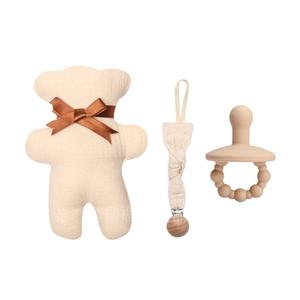 Juguete de Peluche ATIBEI Bear Ragdoll, Juego de Tres Piezas, Juguete para <span class=keywords><strong>Dormir</strong></span>, Chupete para Bebés, <span class=keywords><strong>Se</strong></span> <span class=keywords><strong>Puede</strong></span> Morder, Muñecos Suaves Tridimensionales Relajantes - Product Image 1