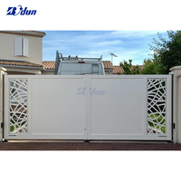 Clôture de terrasse personnalisée Bodun, dernières conceptions de portails principaux en aluminium, porte de portail en aluminium