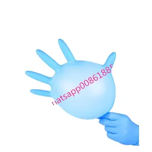 Дешевые Одноразовые Синие беспороховые нитриловые перчатки с высококачественными одноразовыми нитриловыми перчатками