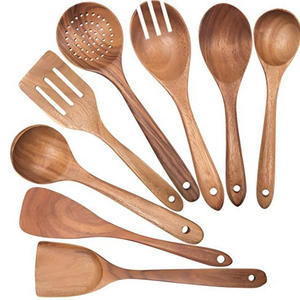 ช้อนตักไม้อะคาเซียชุดเครื่องใช้ในงานปาร์ตี้ช้อนไม้เนื้อเรียบออกแบบโลโก้ได้ตามต้องการ - Product Image 2