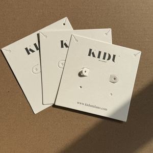 맞춤형 로고 금박 인쇄 귀걸이 및 목걸이 포장 디스플레이 아트지 제작 보석 카드 - Product Image 2