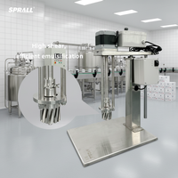 Mélangeur Industriel SPRALL 40L avec Agitateur pour Lotions, Mayonnaises, Sauces, Crèmes Glacées, Fruits – Homogénéisation et Émulsification – Moteur 7.5kW