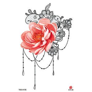 Tatouages de <span class=keywords><strong>dos</strong></span> tribaux temporaires de quantité minimale de commande <span class=keywords><strong>bas</strong></span> motifs de fleurs d'animaux faux colorés et transférables <span class=keywords><strong>pour</strong></span> femmes et hommes - Product Image 3