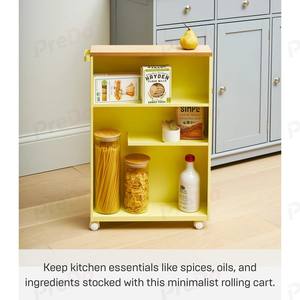 ชั้นวางของในครัว <span class=keywords><strong>Predo</strong></span> สไตล์ยุโรปแบบมินิมอล ชั้นวางของแคบหลายชั้น แบบกึ่งปิด ประหยัดพื้นที่ วัสดุโลหะ ประกอบง่าย - Product Image 6