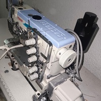 Machine à coudre industrielle Pegasus W600PC d'occasion, blanche, interlock, pour vêtements, chaussures, sacs à main, moteur essentiel, 6000 points/min, 15 mm